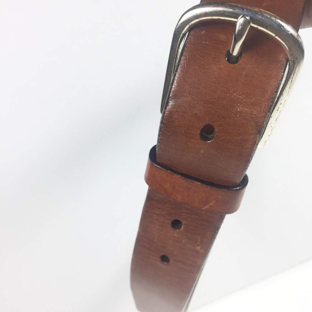 Tommy Hilfiger Mens Brown Leather Belt - Picture 3 of 6